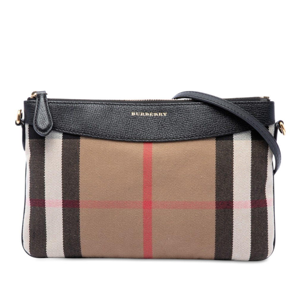 Pre-Loved Burberry Mega Check Canvas Derby Peyton Crossbody